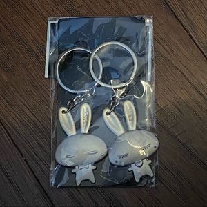 His & Hers “LOVE” rabbit keychains